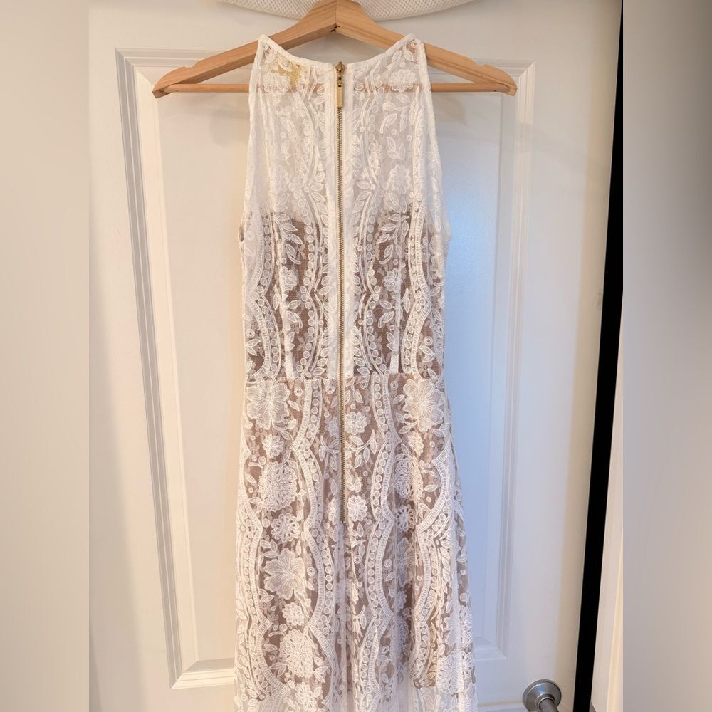 NWOT BRONX ADN BANCO Sicilia Ruffle LACE White wedding bridal dress - Picture 12 of 16
